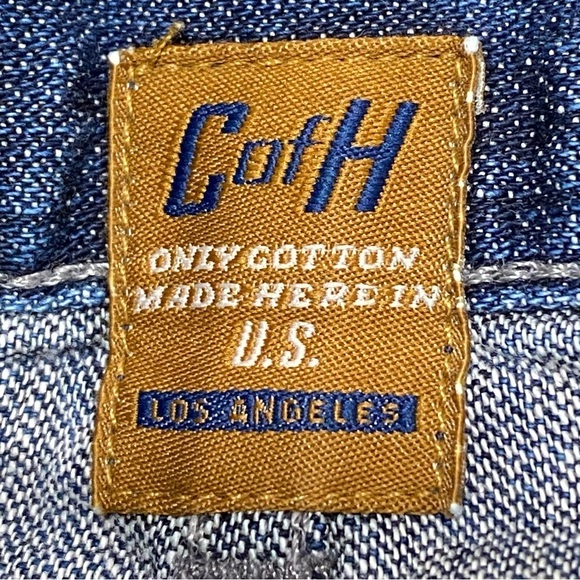 Citizens of Humanity Evans Jeans 40x29 Blue Straight Distressed Made in USA - Picture 5 of 8